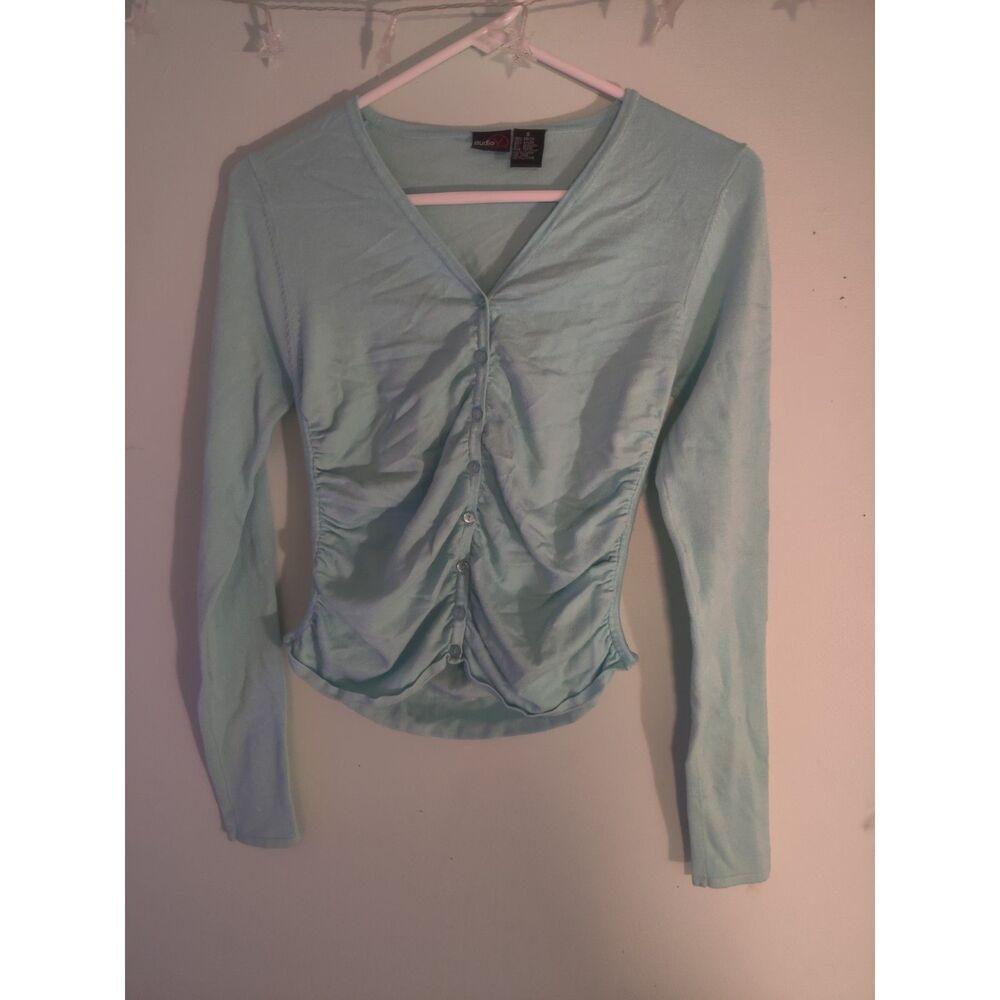 Studio Y Women's Small Ruched Cardigan